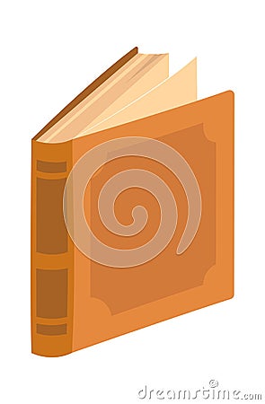 Open old book flat icon Vintage manuscript Vector Illustration