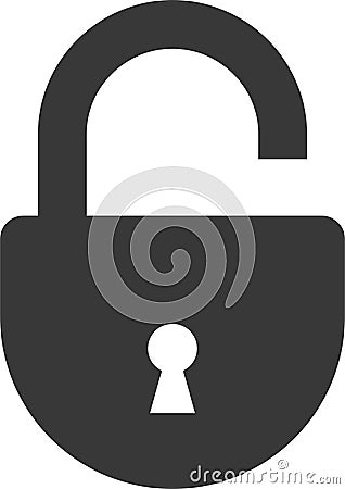 open padlock icon. unlocked lock on transparent background. Security symbol for your web site design, logo, app. safety protection Vector Illustration