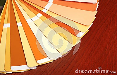 Open pantone sample colors catalogue Stock Photo