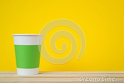 Open paper cup Stock Photo