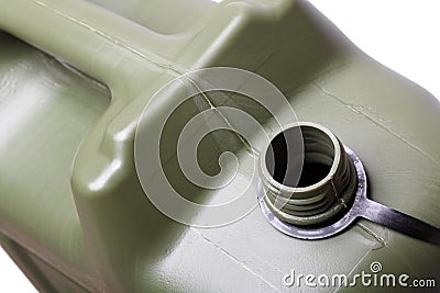 Open petrol can. Stock Photo