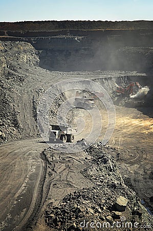 Open pit coal mine Editorial Stock Photo