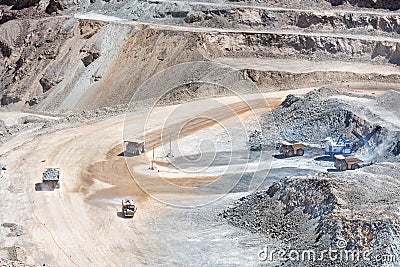 Open pit copper mine Stock Photo