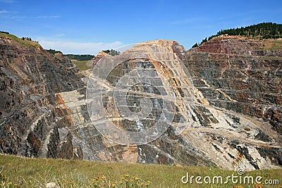Open pit gold mine Stock Photo