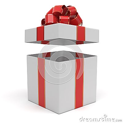 Open present box Stock Photo