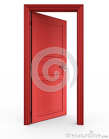 Open red door Stock Photo