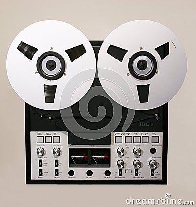 Open Reel Audio Recorder Stock Photo