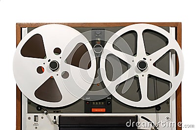 Open Reel Tape Deck Close Stock Photo