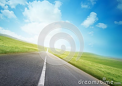 Open Road Stock Photo