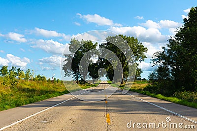 Open road in the Midwest Stock Photo