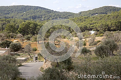 Open Road, Santa Agnes; Ibiza Stock Photo