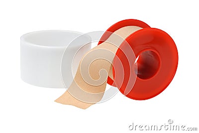 Open Roll of Medical Sticking Plaster Stock Photo