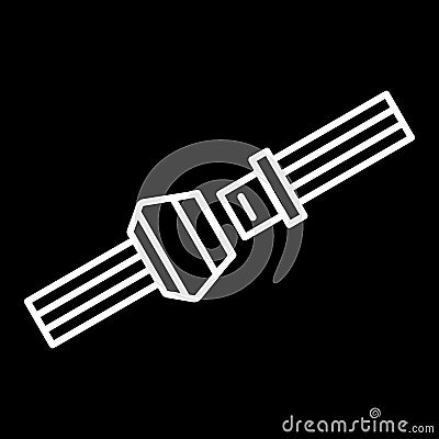 Open Safety belt icon. Vector concept illustration for design. Vector Illustration