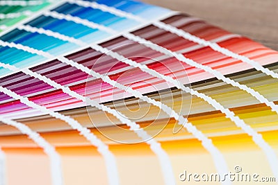 Open sample colors catalogue Stock Photo