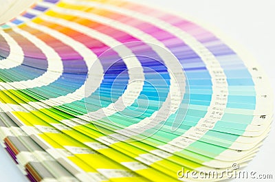 Open sample colors catalogue Stock Photo