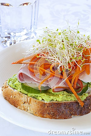 Open Sandwich Stock Photo