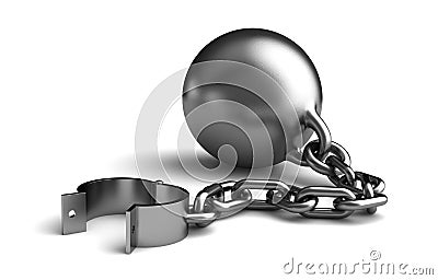 Open shackle Stock Photo