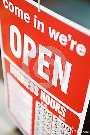 Open Shop Sign Stock Photo