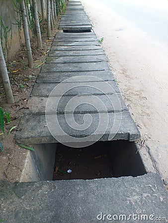 OPEN SKY GUTTER Stock Photo