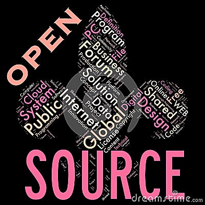 Open-souce,computer`s world Stock Photo
