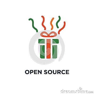 open source icon. crowd sourcing, design thinking people concept symbol design, innovation technology, tech people meeting, Vector Illustration