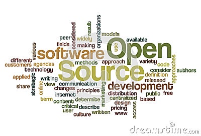 Open Source - Word Cloud Stock Photo