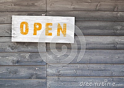 Open text sign Stock Photo