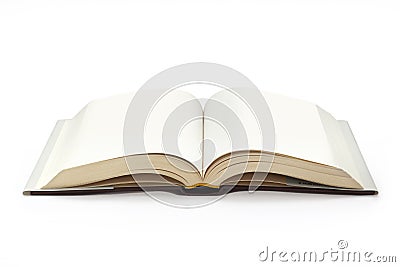 Open textbook Stock Photo