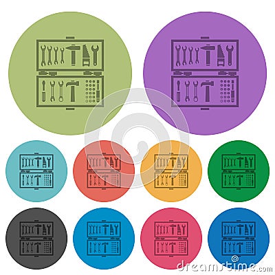 Open toolbox color darker flat icons Stock Photo