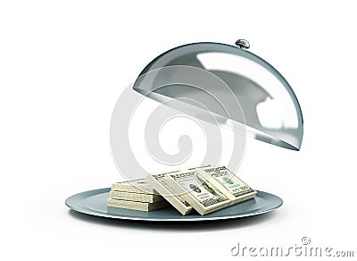 Open tray dollar Stock Photo