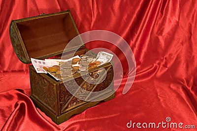 Open Treasure Chest Stock Photo