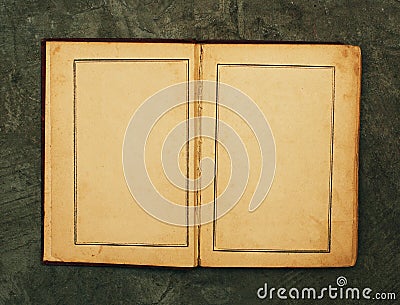 Open vintage book Stock Photo