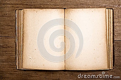 Open vintage book. Stock Photo