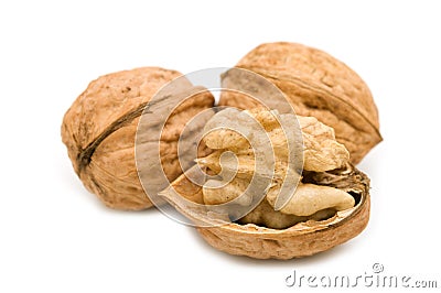 Open walnut Stock Photo