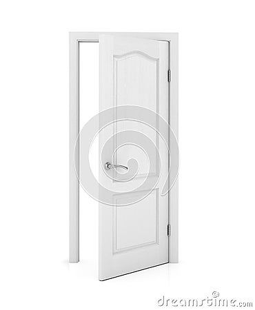 Open white door Stock Photo