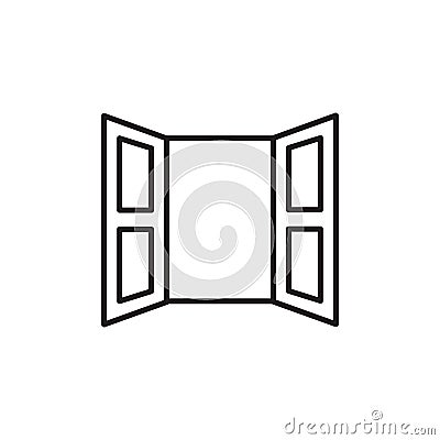 Open window icon vector illustration Vector Illustration