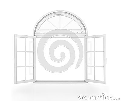 Open windows Stock Photo