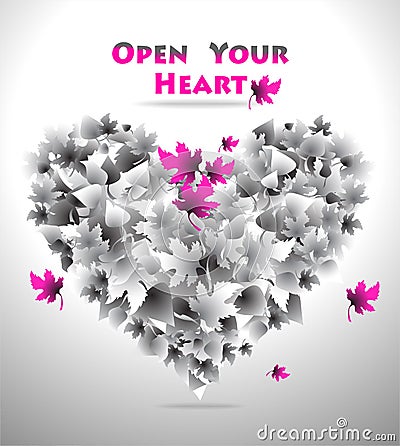 Open Your Heart Vector Illustration