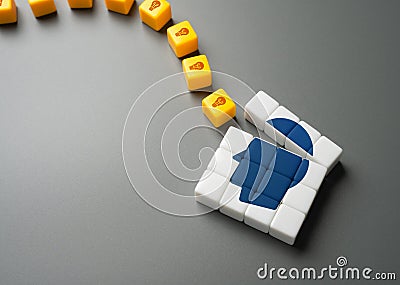 Open your mind to new ideas and visions. Creativity and initiative. Stock Photo