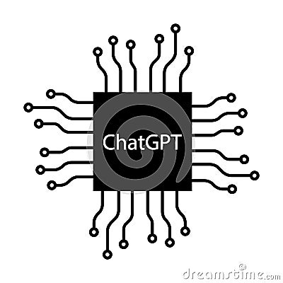 OpenAI and ChatGPT. artificial intelligence technology chatbot system helper. chat bot symbol ai. vector illustration Vector Illustration