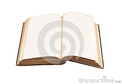 Opened antique book Stock Photo