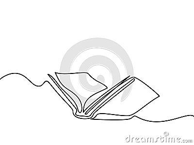 Opened book with pages isolated on white Vector Illustration