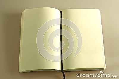 Opened business notebook Stock Photo