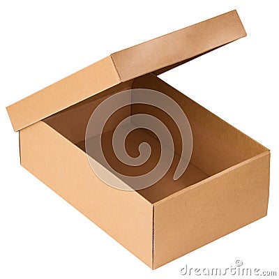 Opened cardboard box Stock Photo