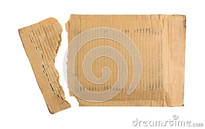 Opened cardboard mailer Stock Photo