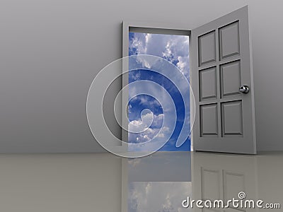 Opened door Stock Photo