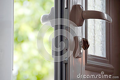 Opened door Stock Photo