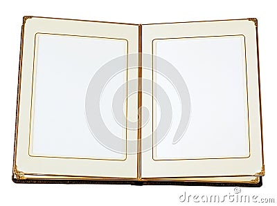 Opened empty album Stock Photo