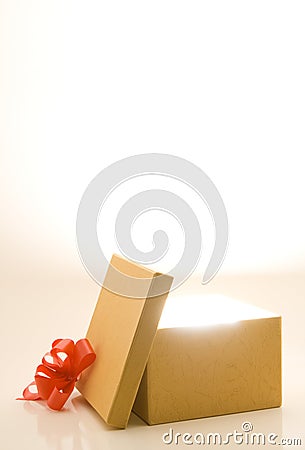 Opened gift box Stock Photo