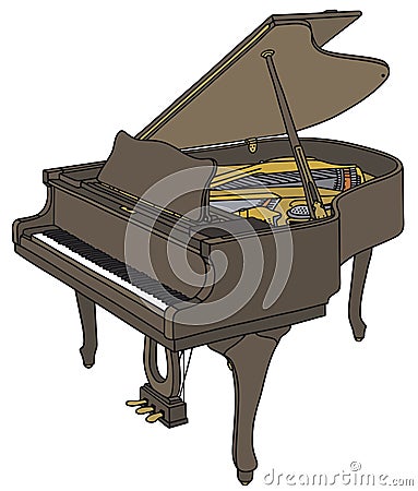 Opened grand piano Vector Illustration